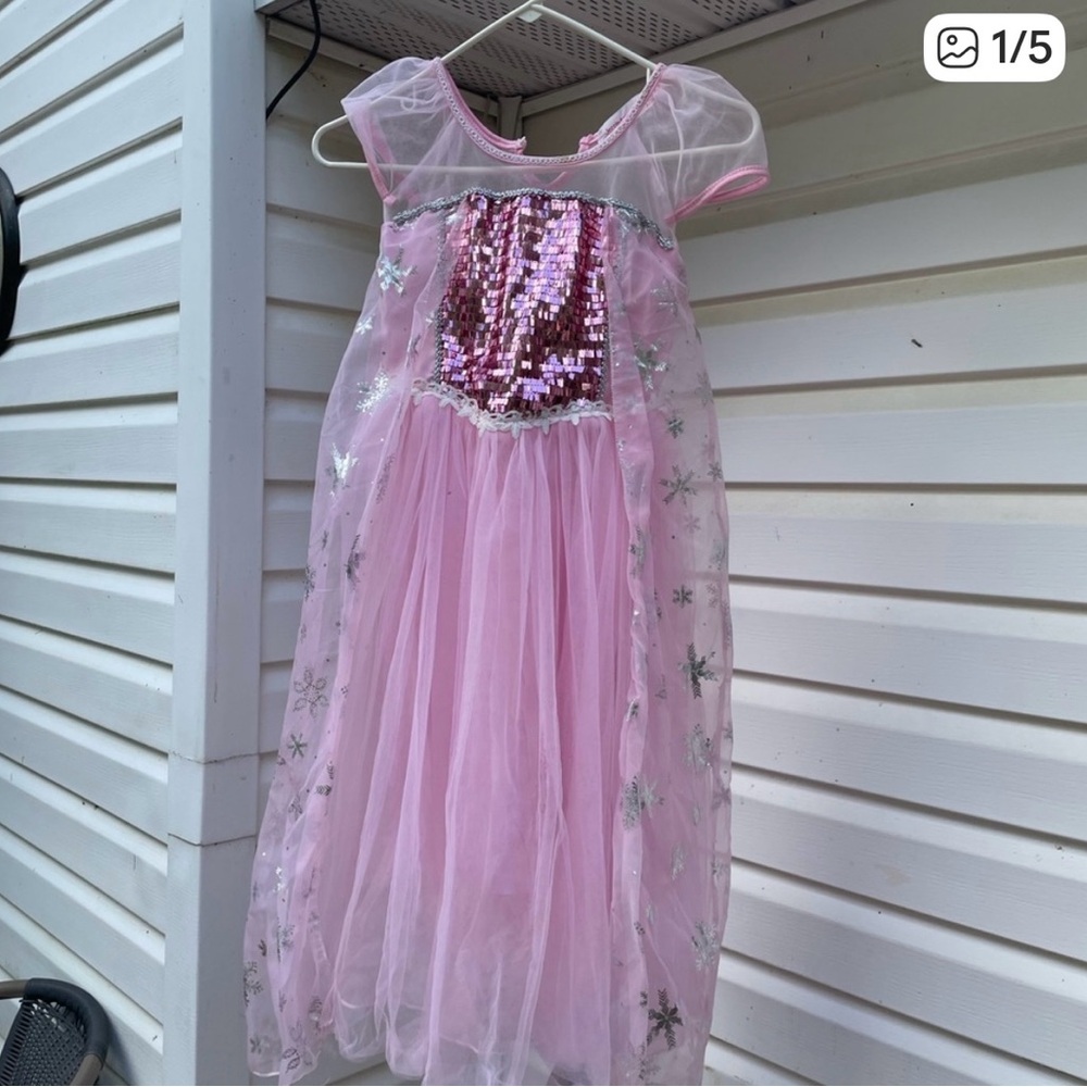 Pink Sequin Kids Princess Costume Dress size 8